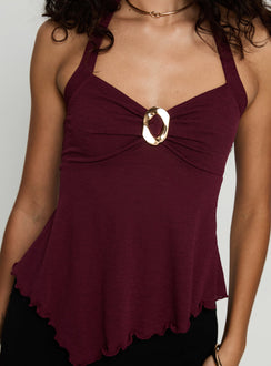 Attina Hardware Detail Top Plum