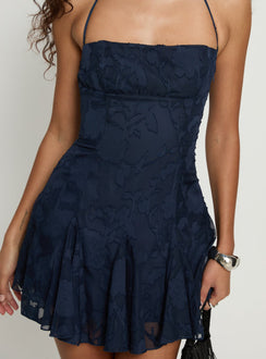 Delamere Mini Dress Navy Burnout