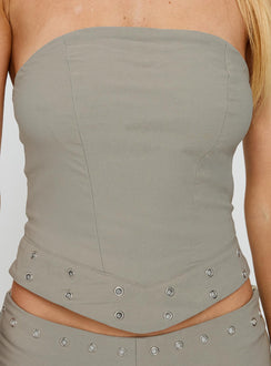 Passionette Strapless Top Olive