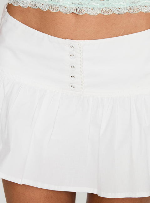 product Princess Polly Melancolia Skort White Low Rise Shorts 