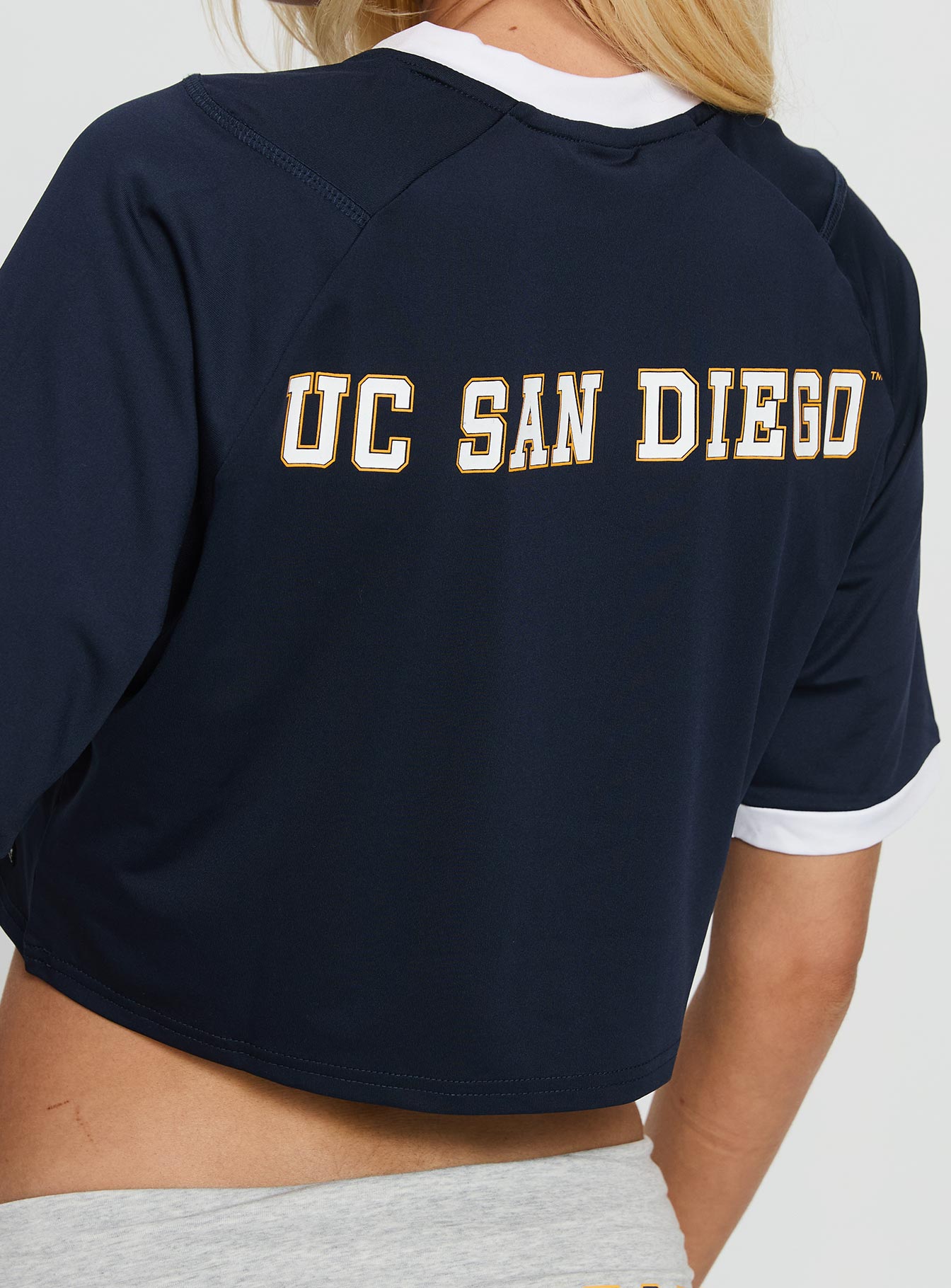 UC San Diego Cropped Soccer Jersey Tee Blue