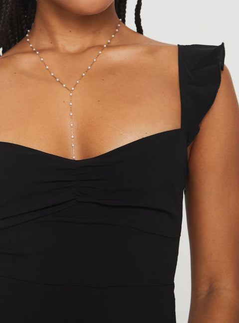 product Princess Polly Landon Mini Dress Black Sweetheart Neckline 