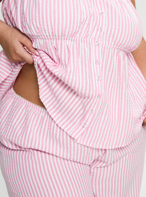 Cassini Set Pink Stripe Curve