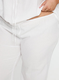 Santabelle Frill Pants White Curve