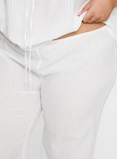 Santabelle Frill Pants White Curve