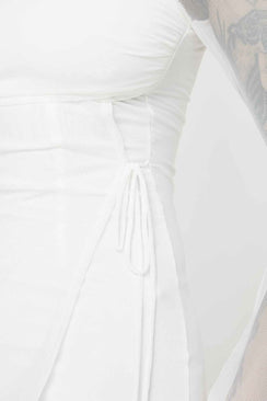 product Princess Polly Martinez Long Sleeve Mini Dress White Petite Square Neck 