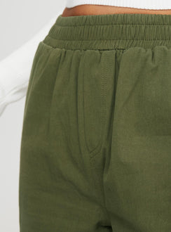 product Princess Polly Sessions Cargo Pants Olive Mid Rise 