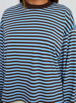 Bloom Long Sleeve Chocolate Sea Stripe