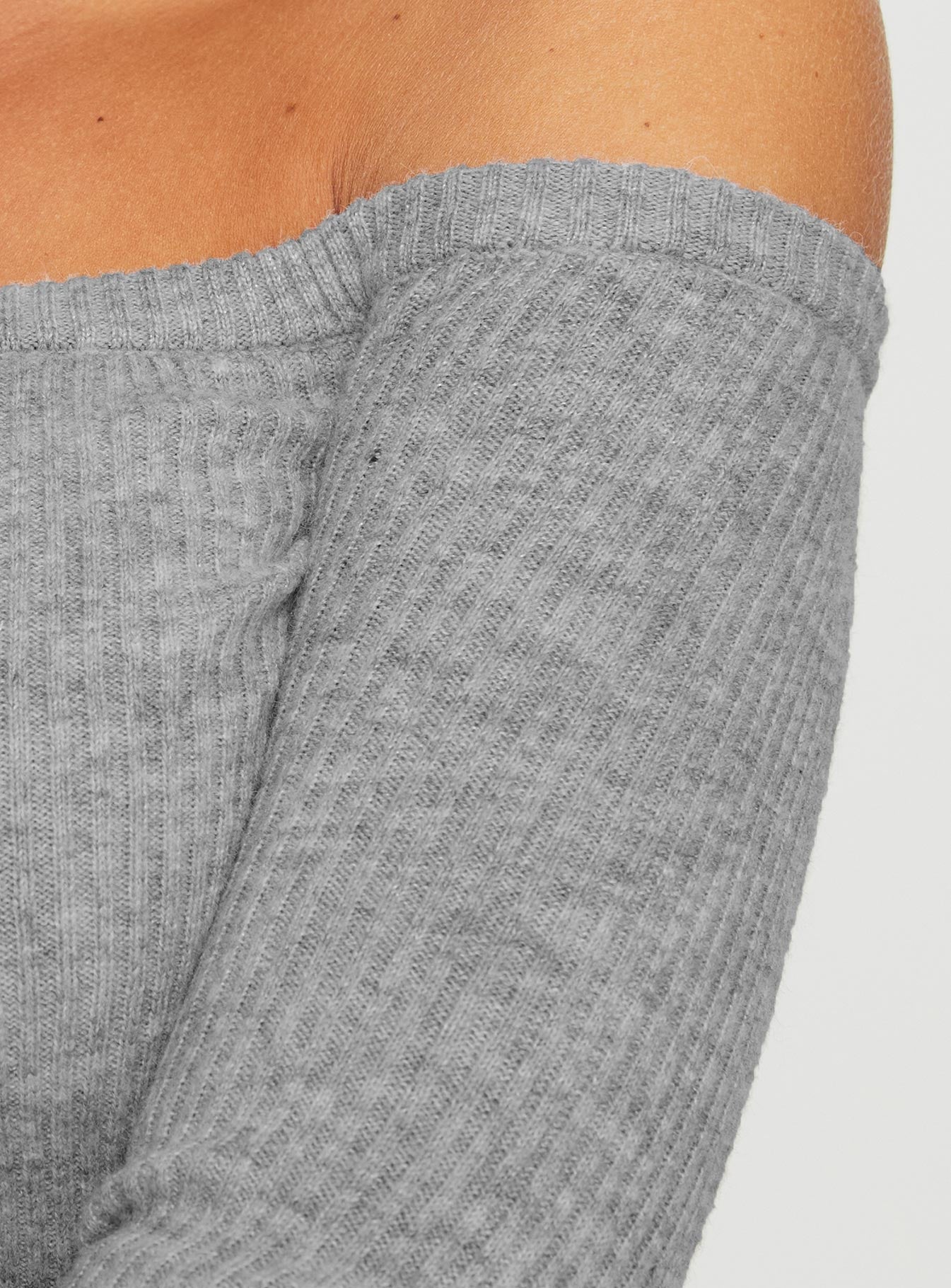 product Princess Polly Katandra Off Shoulder Top Grey Full Sleeves Asymmetric Neckline 