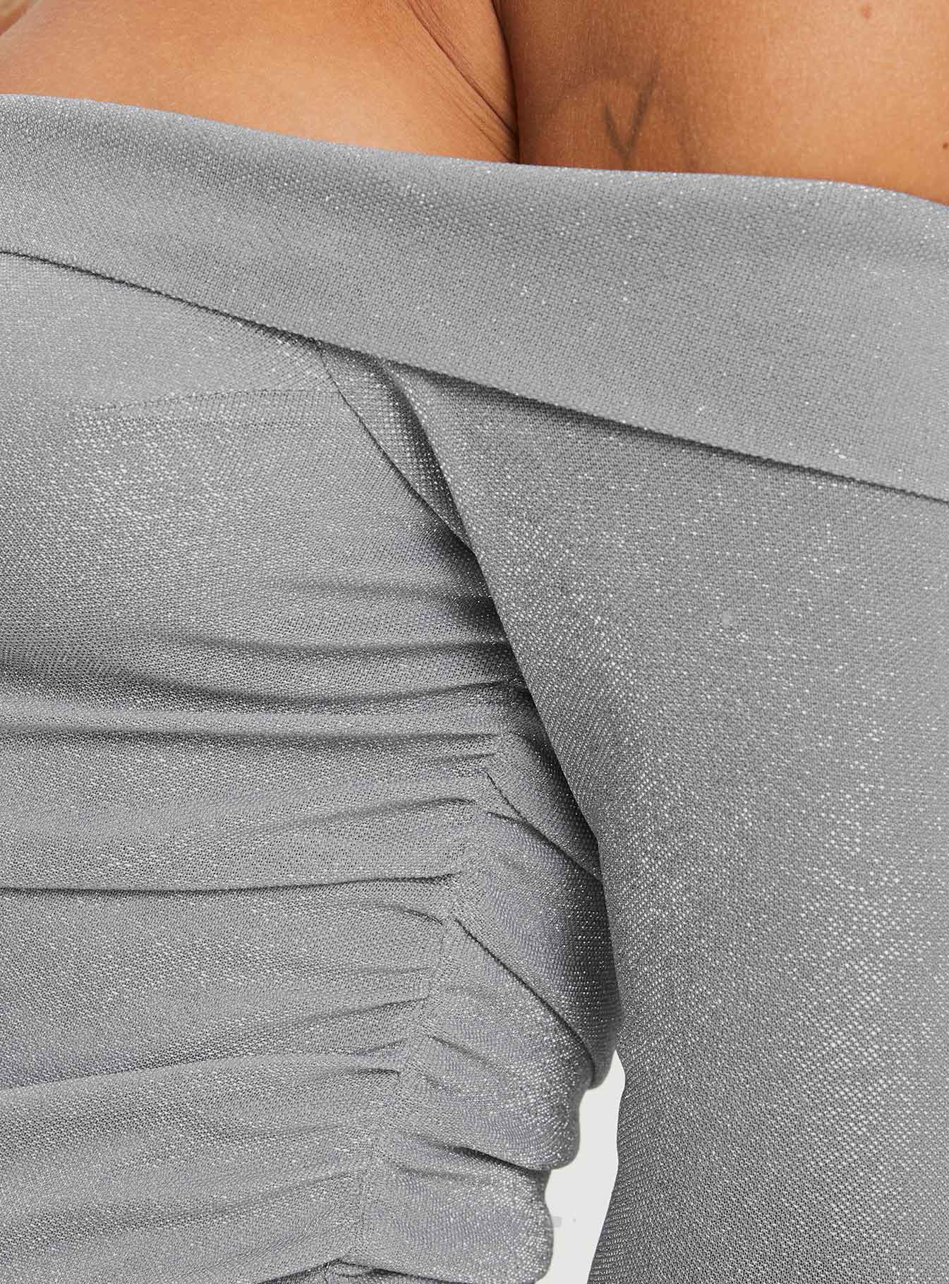 product Princess Polly Tullo Off The Shoulder Bodysuit Grey Full Sleeves 