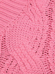 Ranelle Cable Knit Sweater Pink Princess Polly  regular 