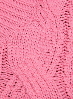 Ranelle Cable Knit Sweater Pink Princess Polly  regular 