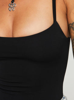 product Princess Polly Off Stage Bodysuit Black Sleeveless 