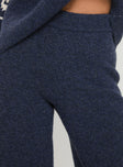 product Princess Polly Alpine Knit Pants Navy / Cream High Waisted Pants 