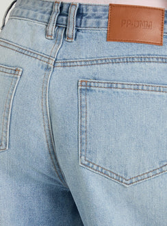 Presenting Lokura Low Rise Super Baggy Jeans Vintage Mid Blue Wash womens-jeans product Princess Polly