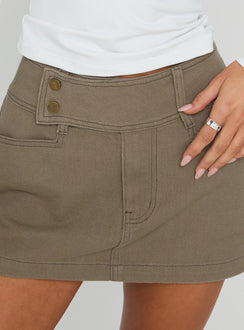 product Princess Polly Giorja Studded Cargo Mini Skirt Khaki Mini Skirts 