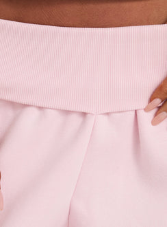 Lockie Foldover Baggy Track Pants Pink / Black