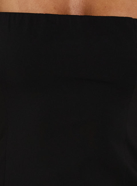 Odela Strapless Drop Waist Maxi Dress Black
