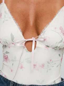 product Princess Polly Final Fantasy Bodysuit Multi Floral Sleeveless 