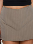 Gigi Skort Beige Pinstripe Tall