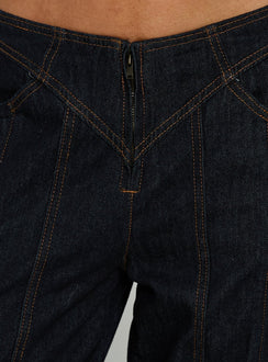 Daydream Tie Up Jeans Dark Denim