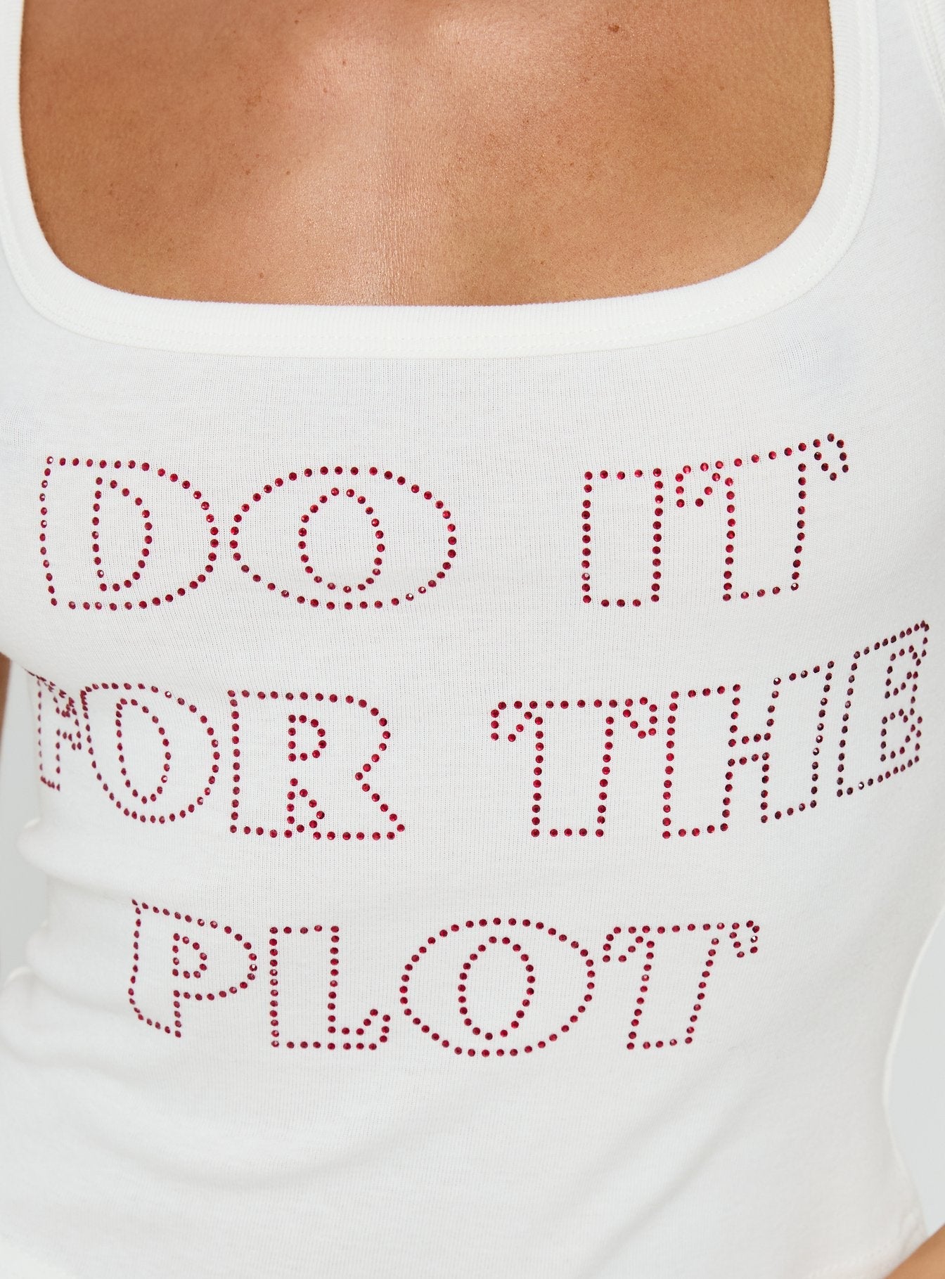 Do It For The Plot Graphic Tank White