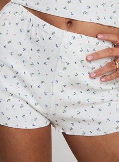 product Princess Polly Take On Me Rib Short Floral High Waisted Shorts 