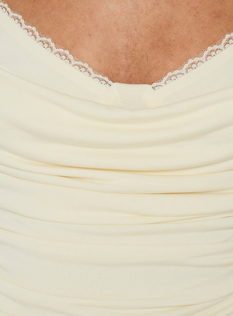 Edalie Layered Bralette Top Butter Yellow