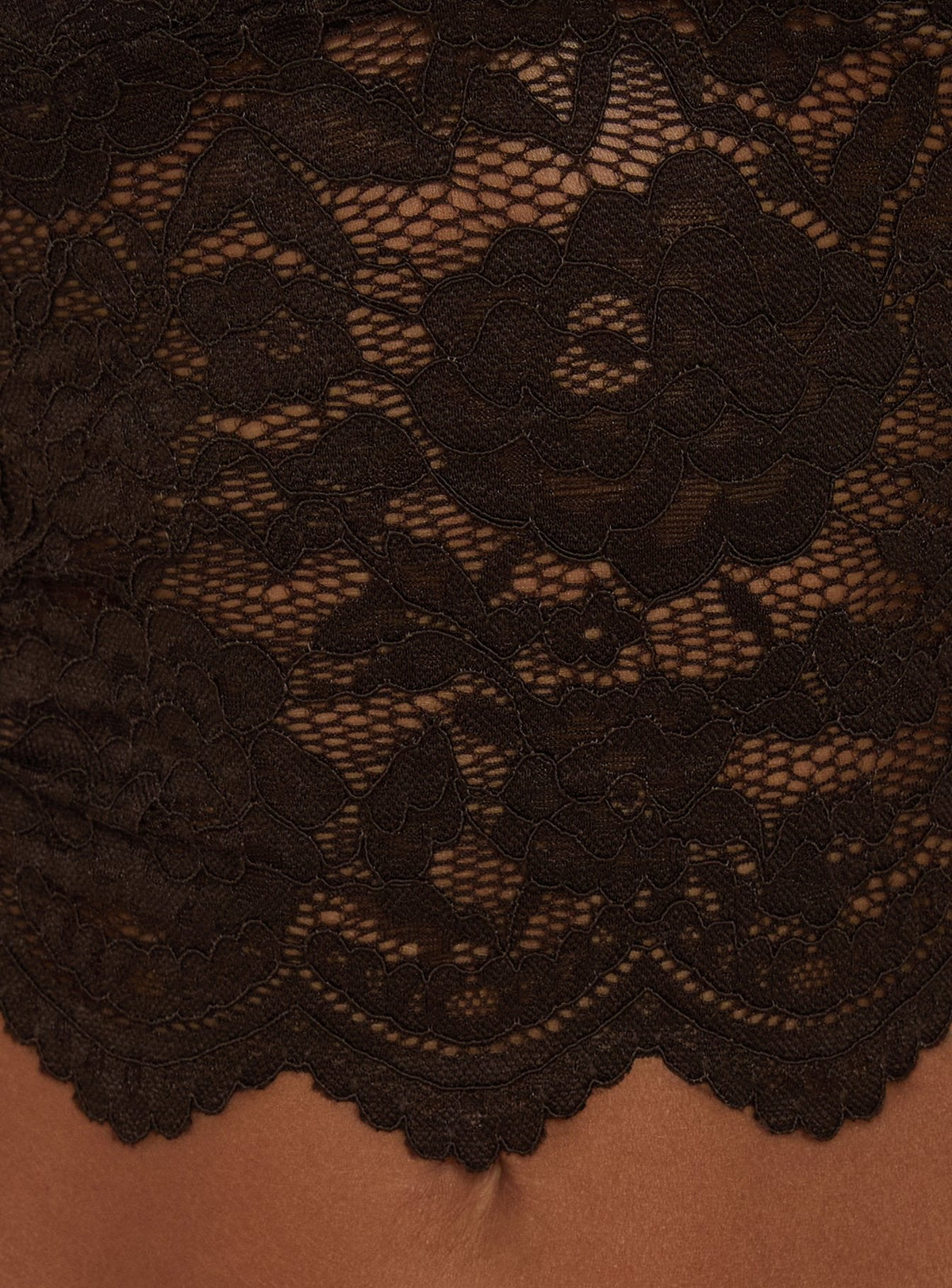 Gianna Lace Halter Top Brown
