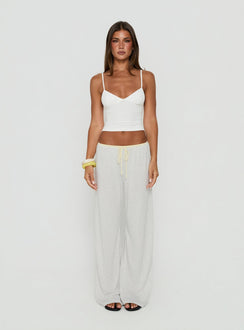 Jessika Ultra Low Trousers Yellow / Grey Marle