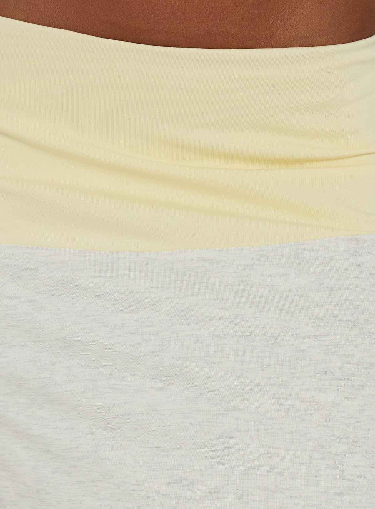 Irisah Splice Midi Skirt Yellow / Grey Marle