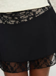 product Princess Polly Getaway Car Lace Mini Skirt Black Mini Skirts 