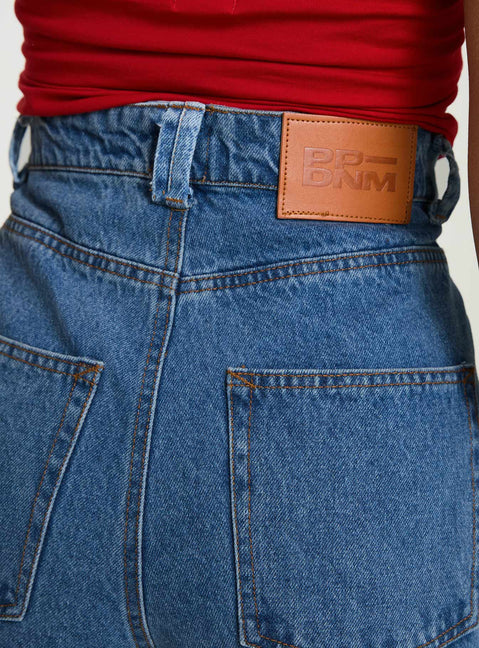 product Princess Polly Zephee Wide Leg Jeans Light Wash Petite High Waisted 