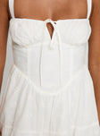 Anabelita Broderie Mini Dress White