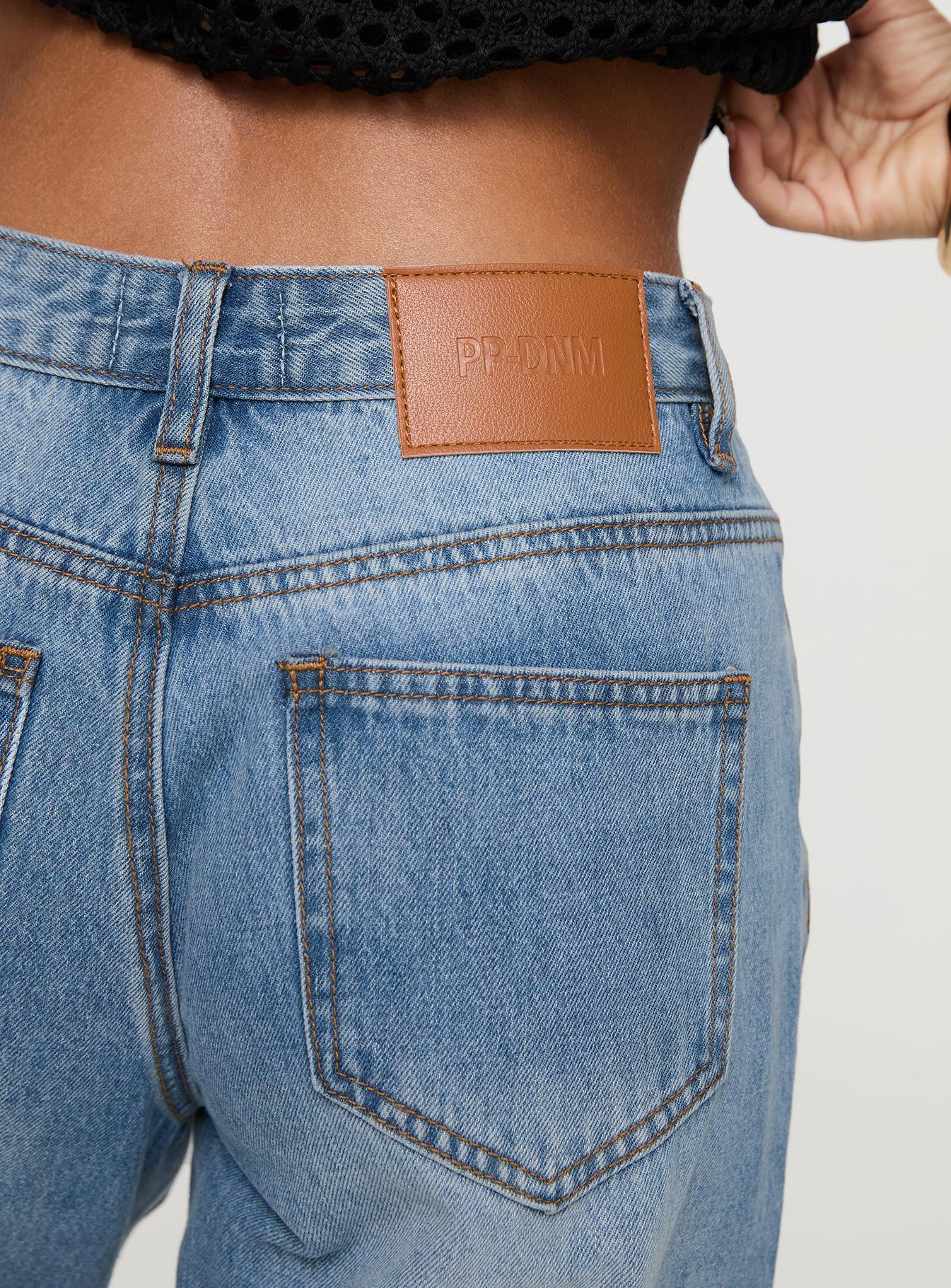 product Princess Polly Colemane Mid Rise Denim Jeans Angel Blue High Waisted 