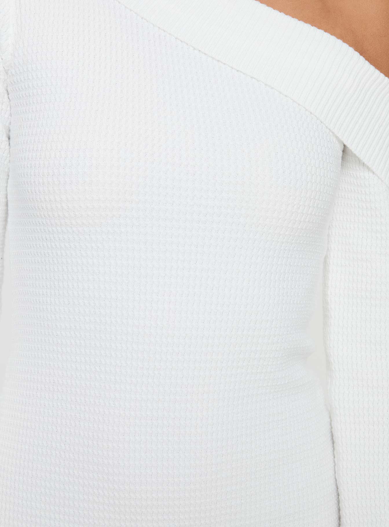 product Princess Polly Holveck Off The Shoulder Mini Dress White Asymmetric Neckline 