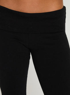 back view of model wearing Princess Polly Movement Yoga Pant Black 