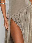 Inka Strapless Maxi Dress Taupe