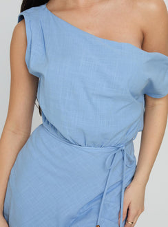 Frangelica Off The Shoulder Maxi Dress Light Blue