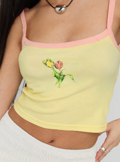 Gardens Of Summer Graphic Tank Yellow
