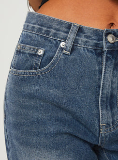 product Princess Polly Hanlen Jean Blue High Waisted 