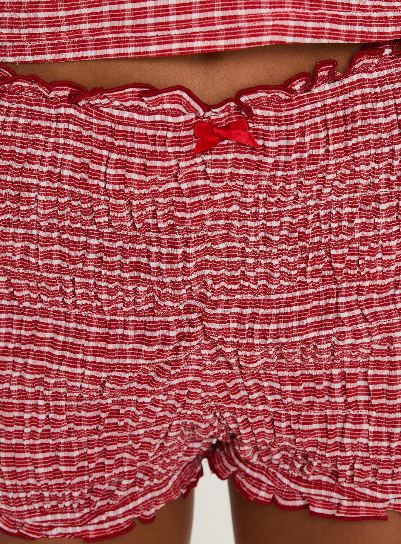 Sugarplum Micro Shorts Red Check