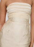 Busiate Strapless Mini Dress Champagne