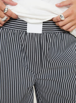 back view of model wearing Princess Polly Cobain Pants Onyx Stripe 