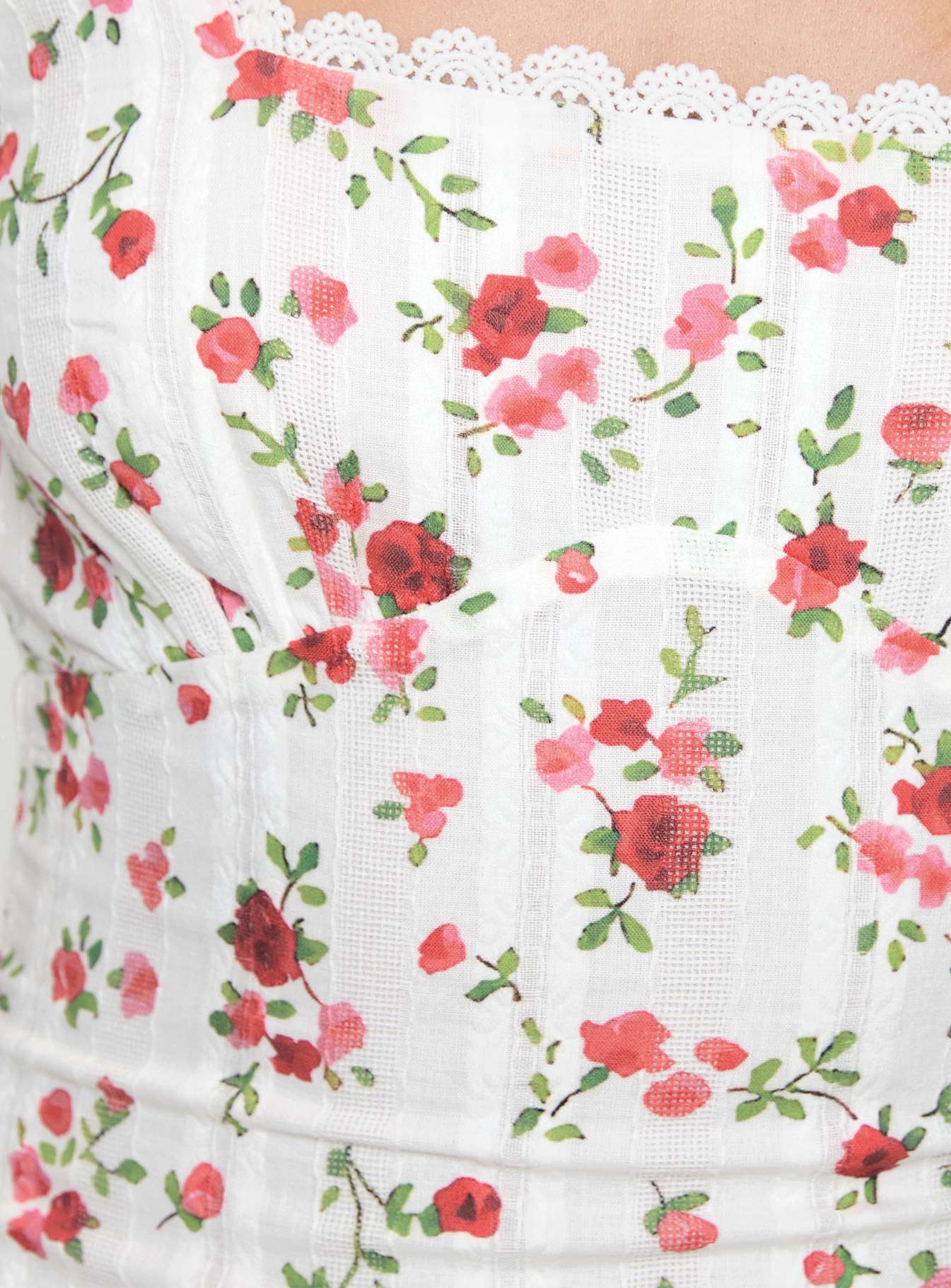 product Princess Polly Dasha Mini Dress White Floral Square Neck 