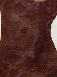 product Princess Polly Knox Maxi Dress Chocolate Scoop Neck 