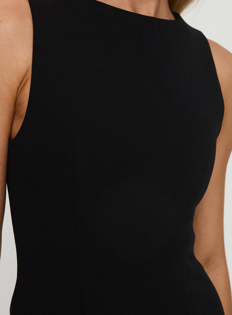 product Princess Polly Anse Mini Dress Black Tall Crew Neck 