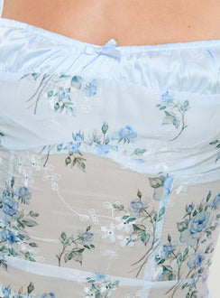 product Princess Polly Mallorca Top Blue Sleeveless Square Neck 