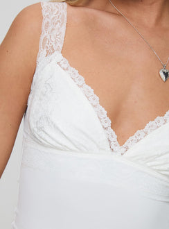 product Princess Polly Tamarana Top White Sleeveless V-Neck 