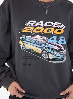 Speeder Sweatshirt Charcoal Princess Polly  long 